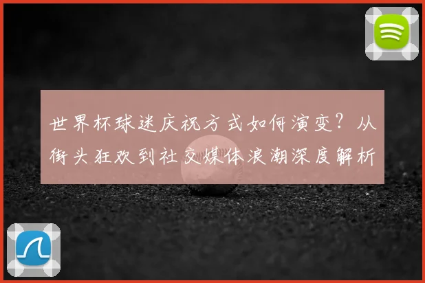 世界杯球迷庆祝方式如何演变？从街头狂欢到社交媒体浪潮深度解析